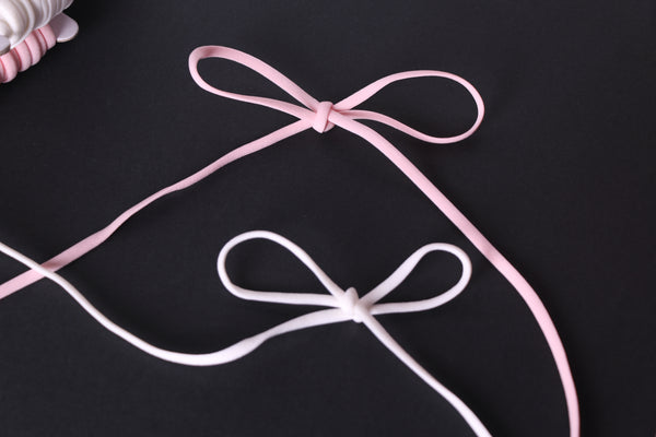 spaghetti strap elastic for bra making lingerie sewing in white or pink