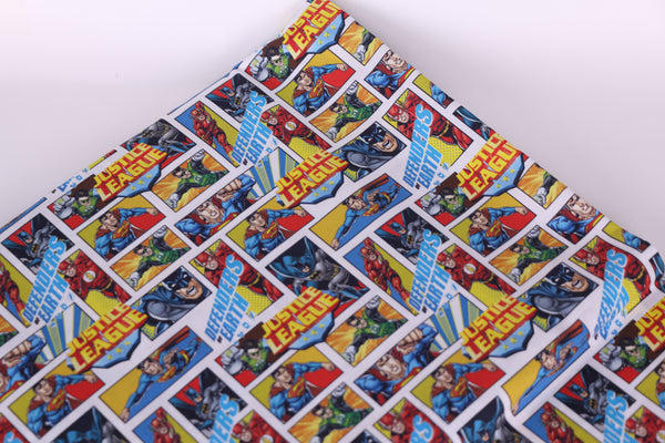 Justice League Fabric. Superman Batman Cotton Fabric.