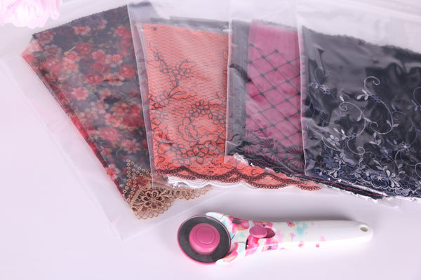 embroidered tulle lace grab bag