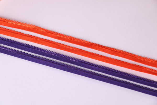 Elástico de braguitas naranja o violeta (ancho 10mm)