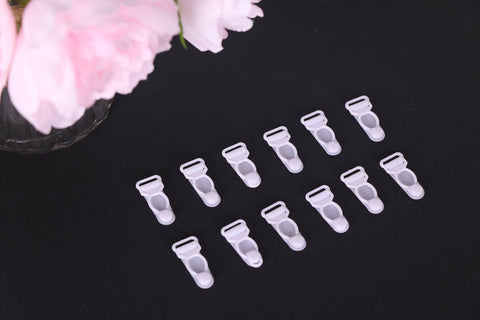 white garter clips for lingerie making bra making supplies