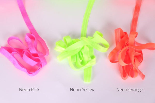 neon colors fold over elastic for lingerie making