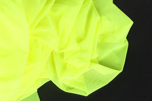 neon yellow stretch mesh