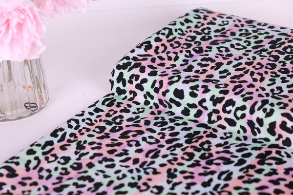 Leopard swimwear fabric. Lycra fabric for swimwear making
